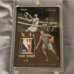 Panini Noir Evan Turner Game Used Logoman Tag Patch /4