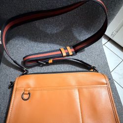 Coach Heritage Yellow Convertible Crossbody Wristet Pouch