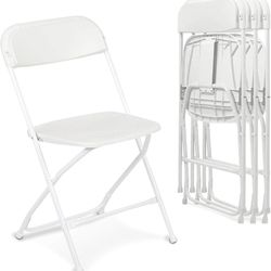 AJP Distributors Folding Chair,Comfortable Event Chair with Back,Portable Stackable Commercial Seat for Indoor and Outdoor,Office,Wedding,Party,Picnic