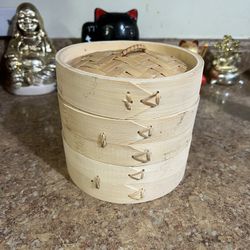 Bamboo Steamer Sets, Stackable Bamboo Steamer