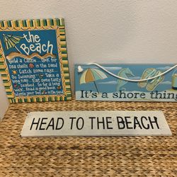 Set of 3 Beach Wall Decor - Coastal Home Decor - Decorative Accents - Simi Valley!!