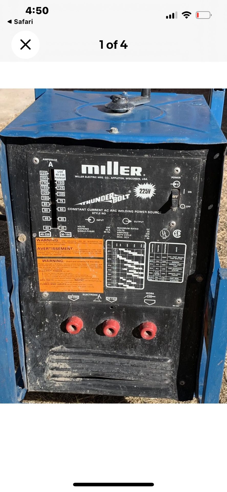 Miller Thunderbolt Stick Welder