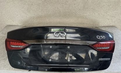 Q50 black trunk and tailights