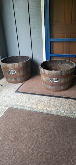 Jack Daniels flower pots