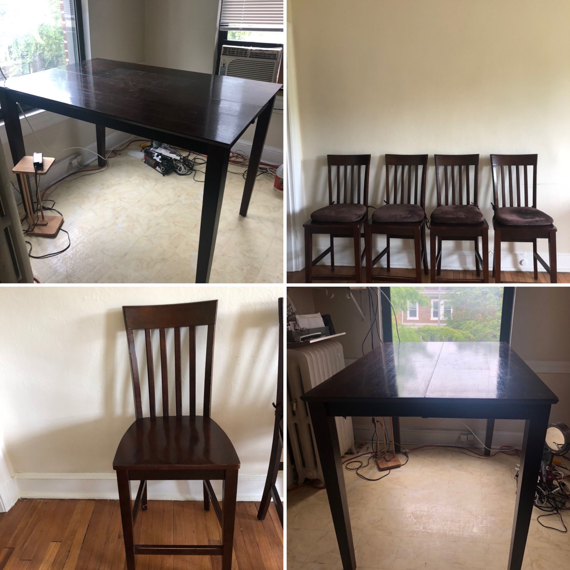 Large tall dining table set