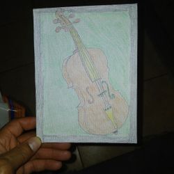 Canvas Art Work Of A Chello 