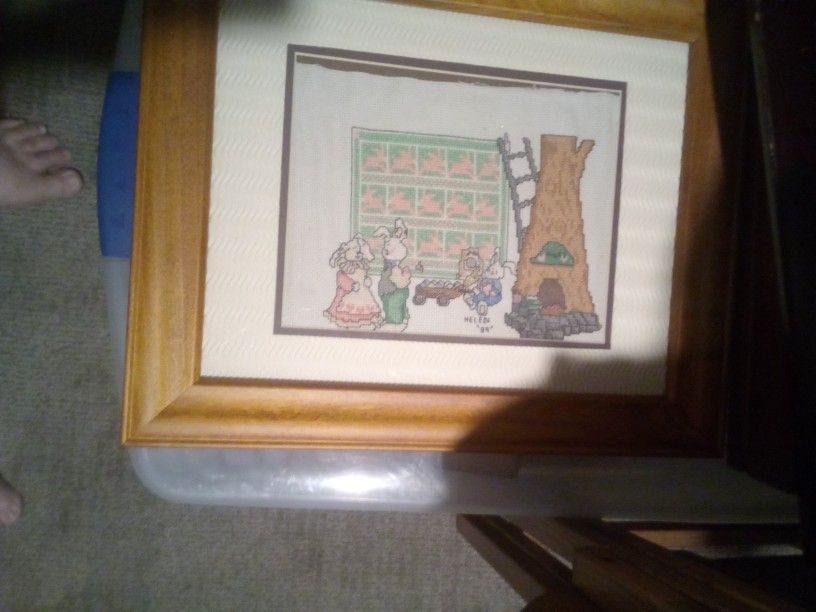 Cross Stitch "Quilts And Rabbits"