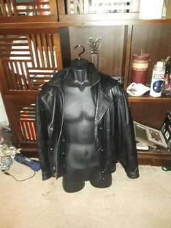 Mens Wilson insulated leather bomber jacket