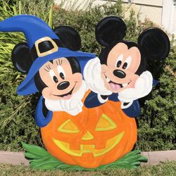 MICKEY & MINNIE MOUSE HALLOWEEN LAWN ART 