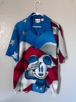 Walt Disney Mickey Mouse Patriotic Button-Up Shirt