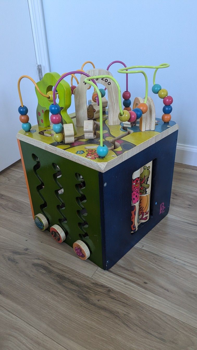 Wooden Activity Cube