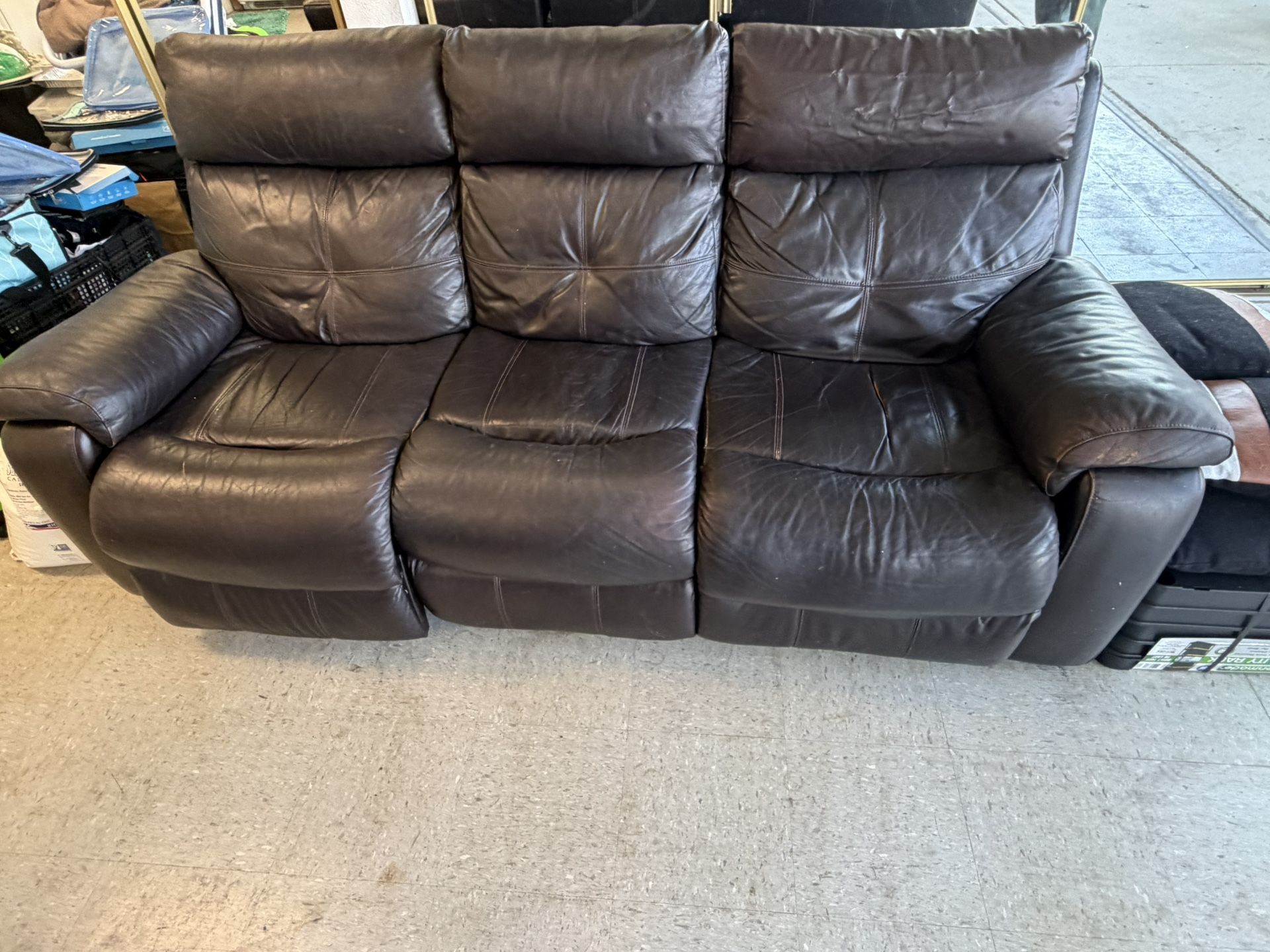 Leather Reclining Couch