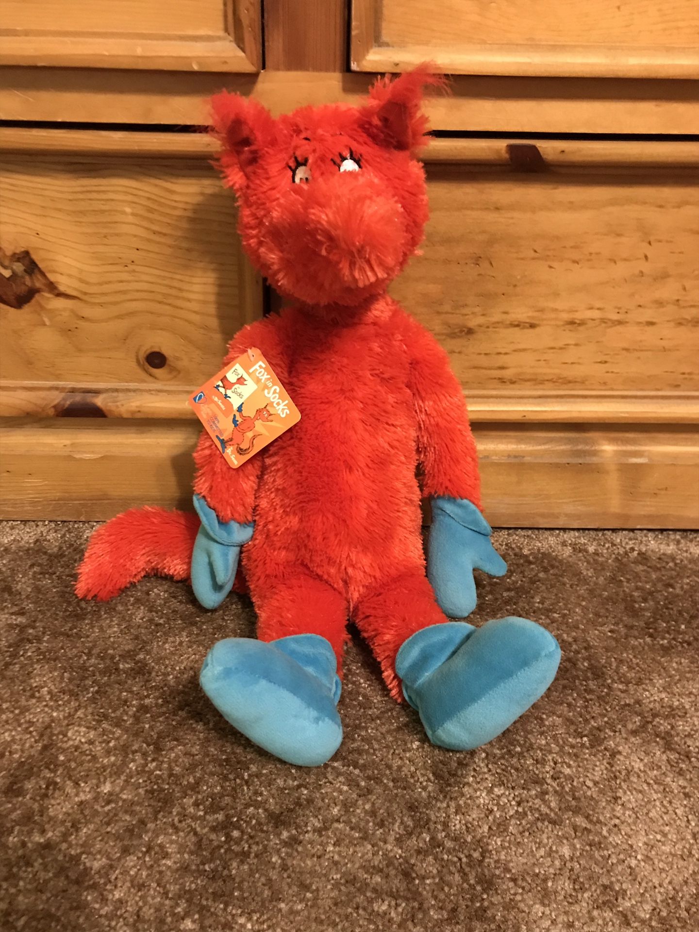 Dr. Seuss plush Red Fox in Socks