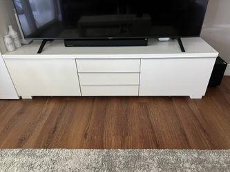 Table TV with doors white IKEA
