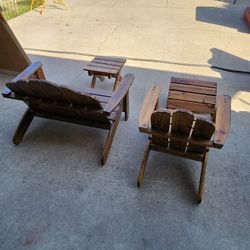 Small Wooden Chair And Table Set (Decor)Child Size
