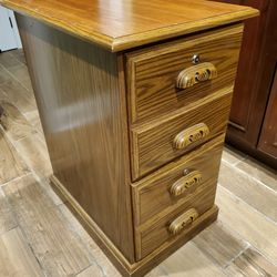 2 Drawer Wood Filing Cabinet 