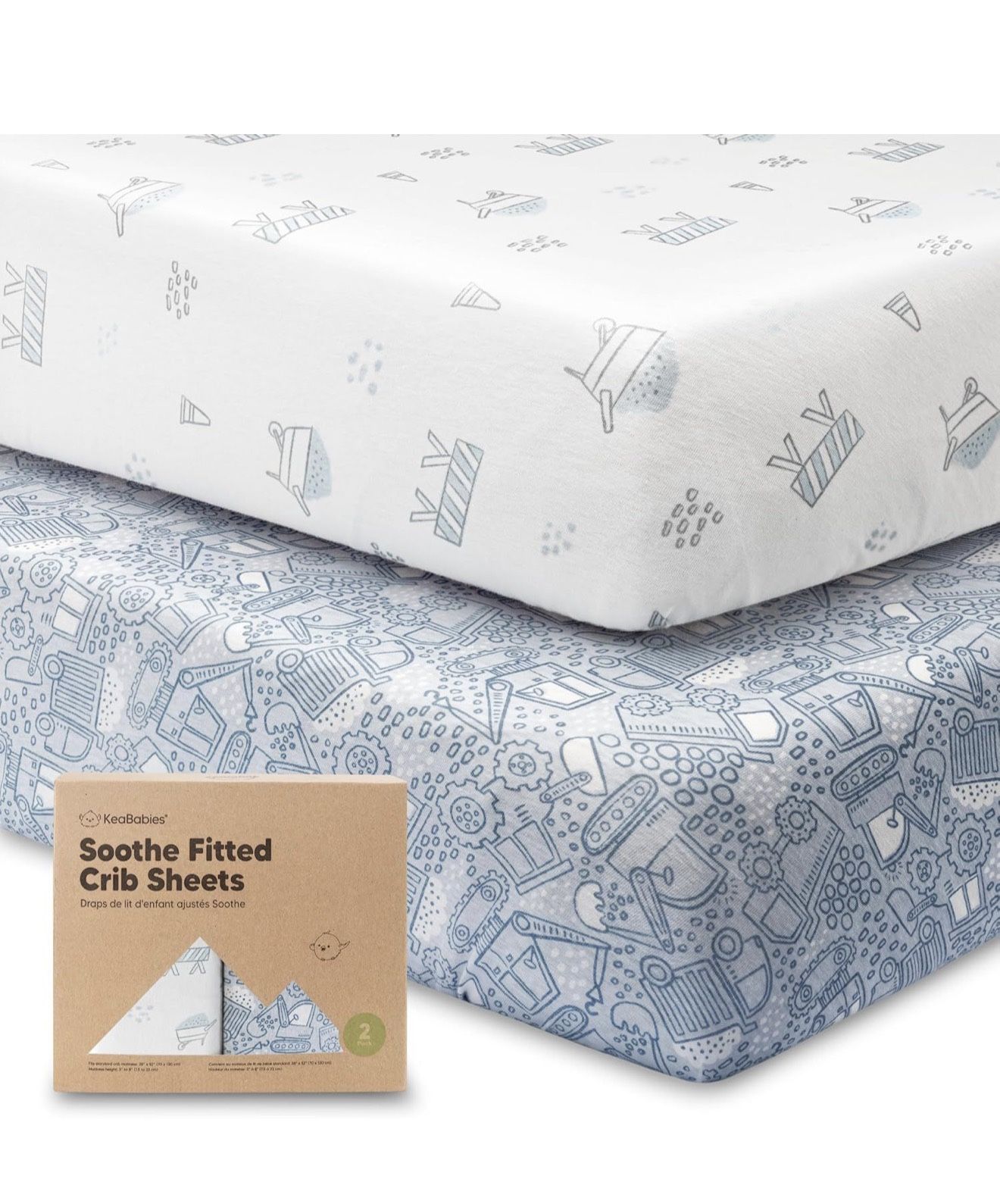 KeaBabies 2-Pack Organic Crib Sheets