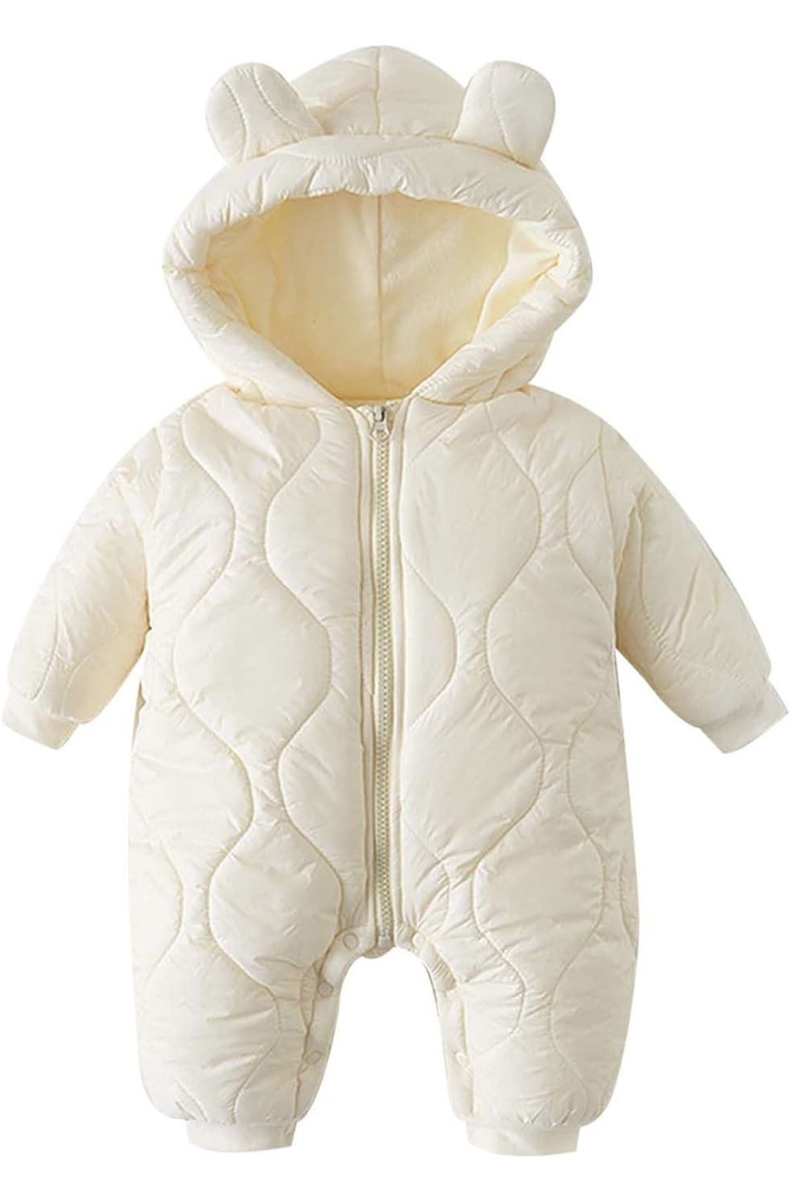 Newborn Baby Winter Clothes Thermal Bodysuit Outfit Thickened Padded Jumpsuit Romper for Boy Girls Cold Weather