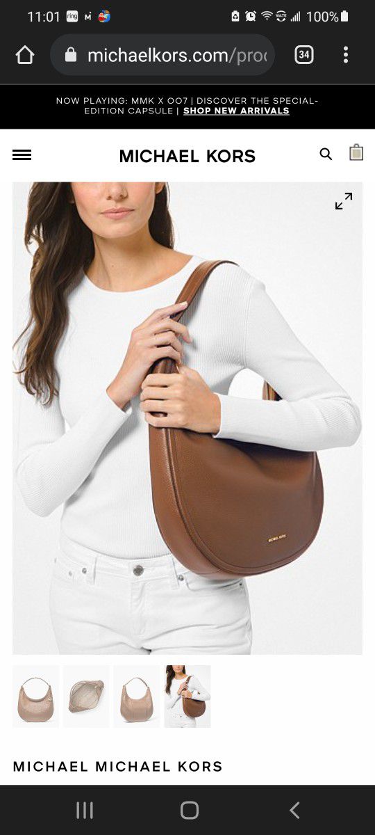 Lydia Large Pebbled Leather Shoulder Bag

