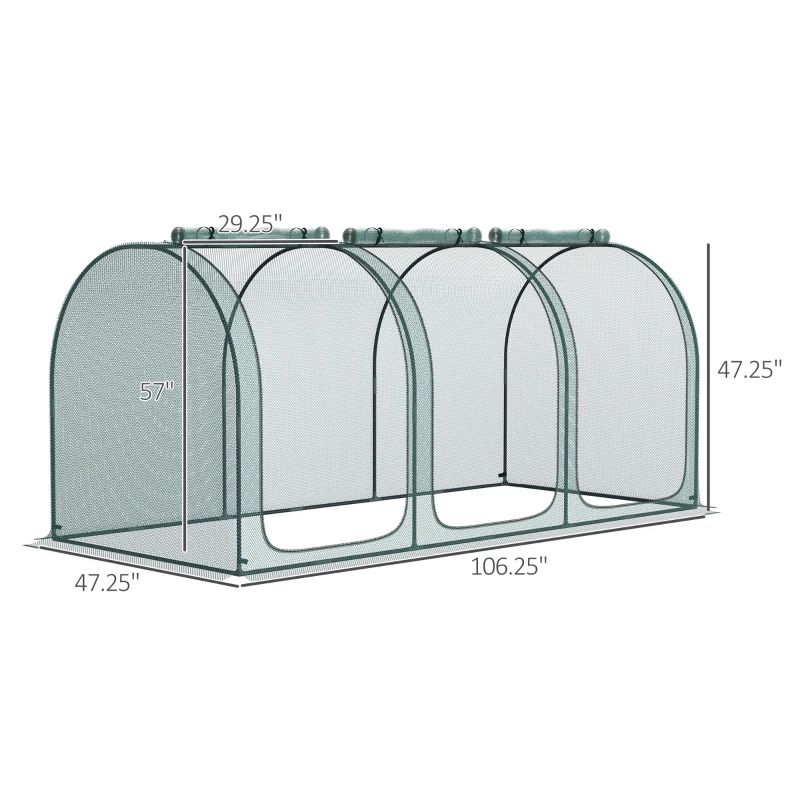 9 ft. x 4 ft. Green Plant Protection Tent