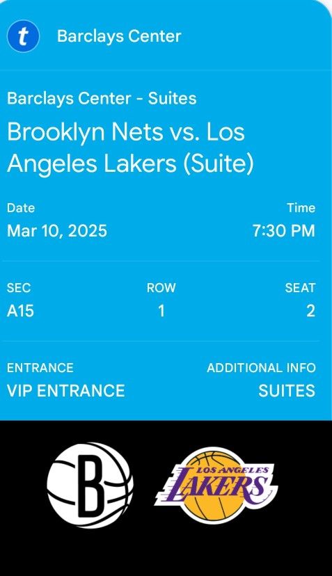 Brooklyn Nets VS LAKERS