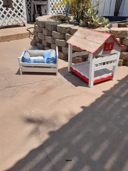 Doghouse And Dog Bed