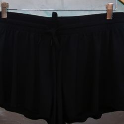 Women’s Black Mini Skort with Built In Shorts 