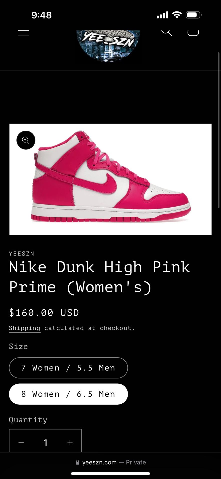 Nike Dunk High Pink Prime 7W / 5.5 Men 8W / 6.5 Men Brand New