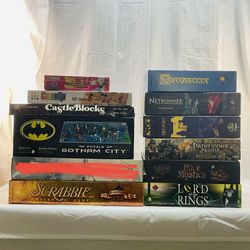 Board Games (Scrabble, 4D Batman, Android:Netrunner+)