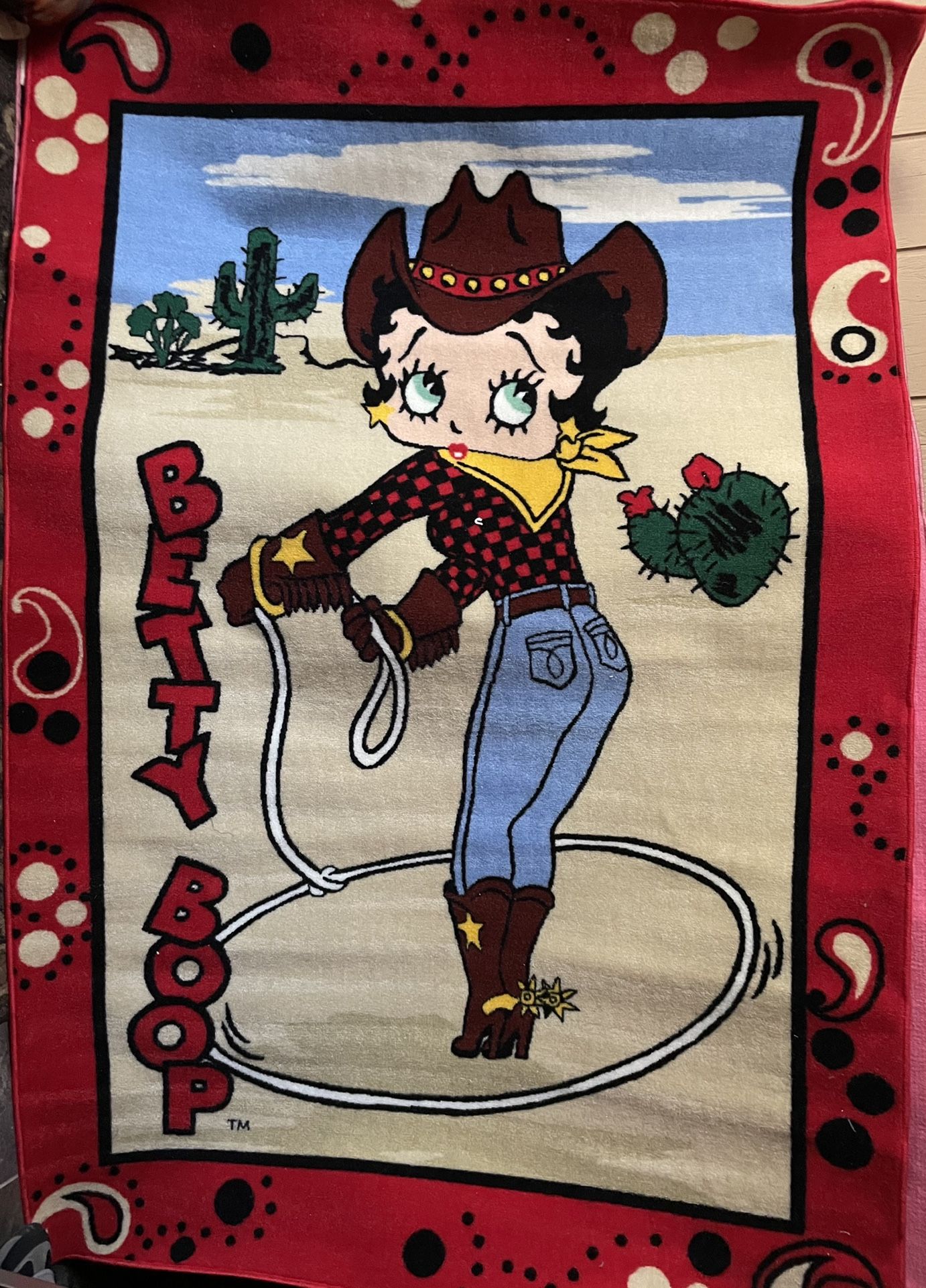 Betty Boop Cowgirl Area Rug