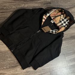 Black Burberry Hoodie Size Large