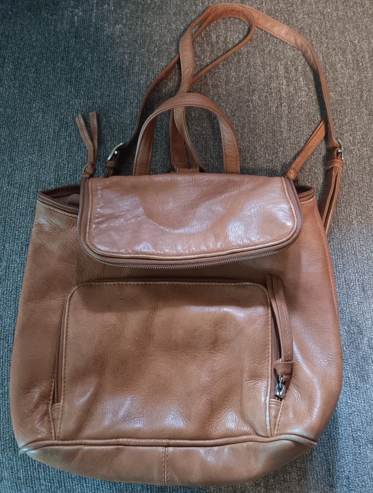 Real Leather Jones Of New York Backpack