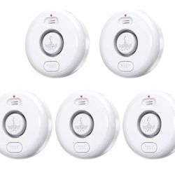 5 Pack Water Leak Alarm Detector, 120dB Loud Alert Water Sensor, IP66 Waterproof, Sensitive Leak and Drip Alert, Easy Installation for Home, Basement