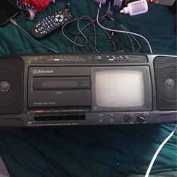 Emerson portable cassette player with a TV