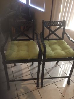 Black Tall Chairs With Cushions