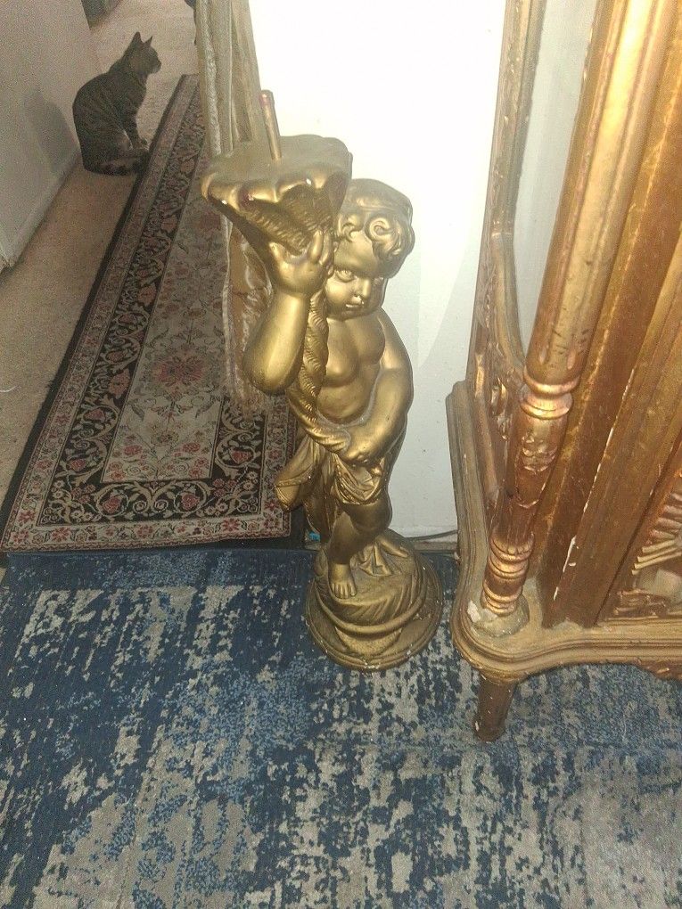 Gold Angel Candle Holder !