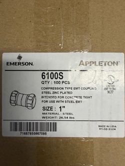 Appleton (Emerson) 6100S 1” EMT Compression Couplings