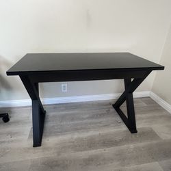 Black Glass Topped Desk