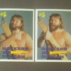 1990 Classic WWF WWE Hacksaw Jim Duggan Lot Card Cards HOF Hall Of Fame Wrestling Vintage Wrestler Collectible Professional Entertainment