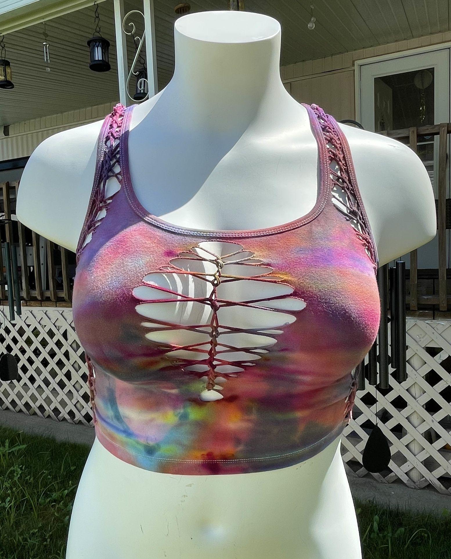 Handmade Braided Crop Top- L/XL