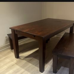 Dining Table And 2 Benches