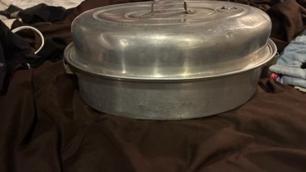 vintage aluminum roasting pan