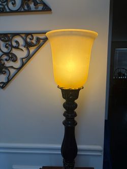 Torchiere Floor Lamp 27”with Glass Shade