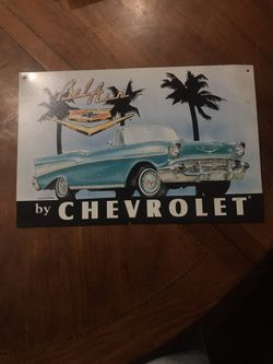 Bel Air Chevrolet Collectible Tin Sign