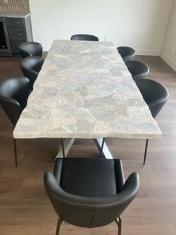 Petra Dining table + 8 Leather chairs  from ARHAUS