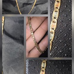 24" Gold Plated Neckless  New Condition  Asking $145.obo Will Delivery For Free.