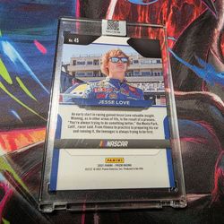 Jesse Love signed silver Panini Prizm Rookie card.