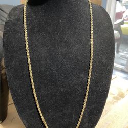14k Gold Hallow Rope Chain 