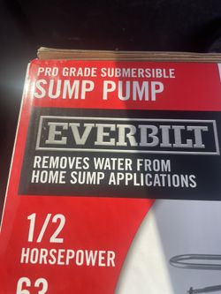 1/2 HP Sump Pump