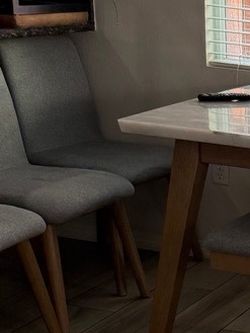 Grey Fabric Dining Chair